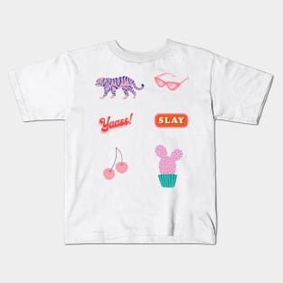 Pink aesthetic cute pack Kids T-Shirt